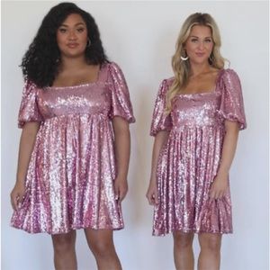 Pink Sequin Dress